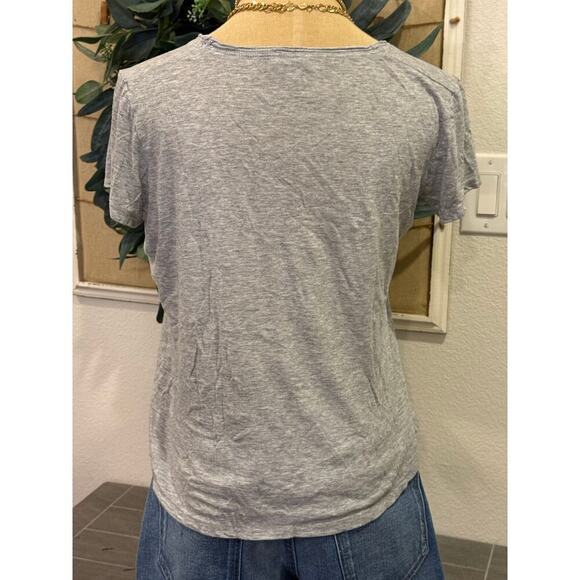 VINCE Heather Gray V Neck Tee T-Shirt Top Women size XS - Picture 2 of 8